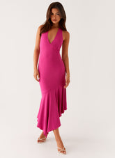 Perdita Midi Dress - Fuchsia