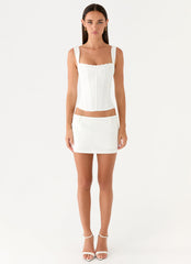 Amarente Mini Skort - White