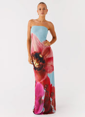 Amelle Maxi Dress - Turquoise Bloom