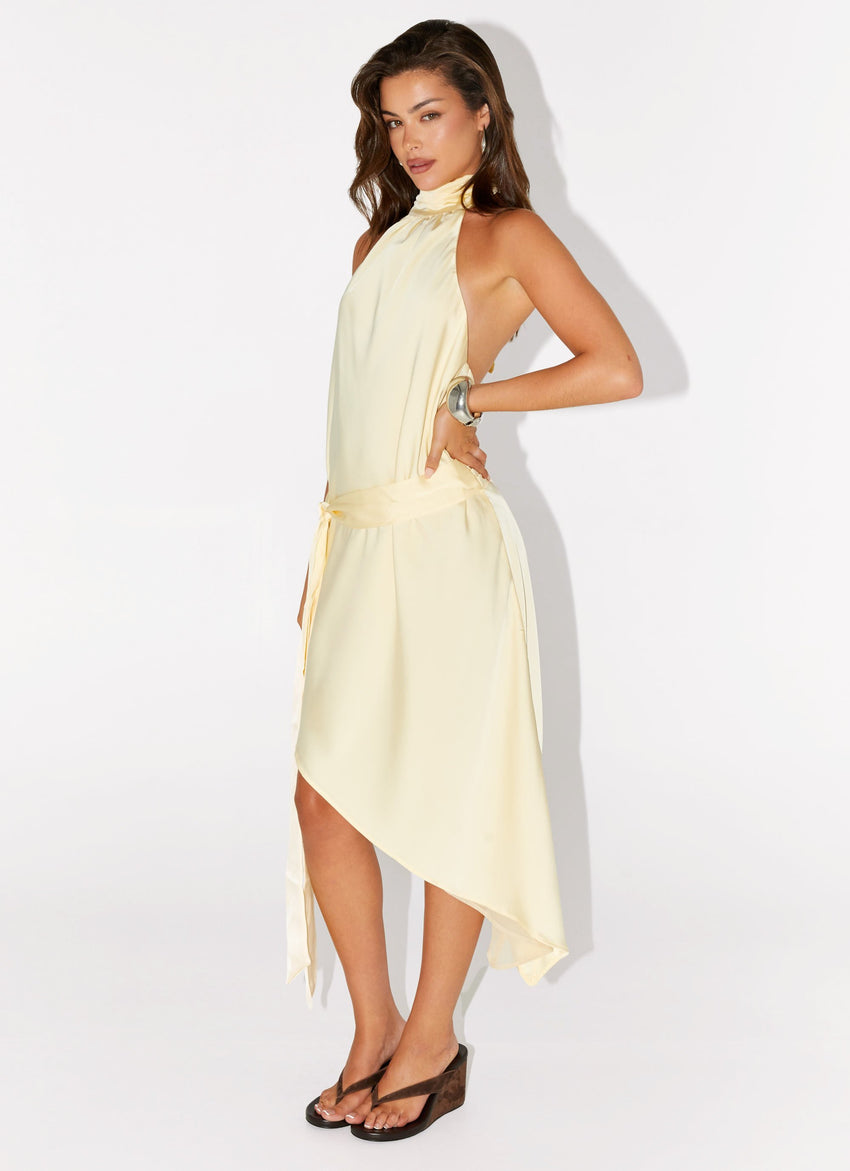 Atlantic Midi Dress - Yellow