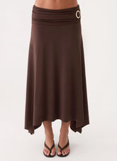 Automatic Midi Skirt - Rose Taupe
