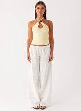 Bille Low Rise Pants - White