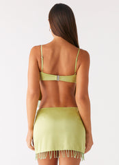 Bora Bora Beaded Top - Lime
