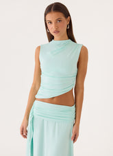 Briege Top - Aqua