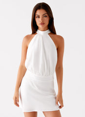 Camera Shy Mini Dress - Ivory