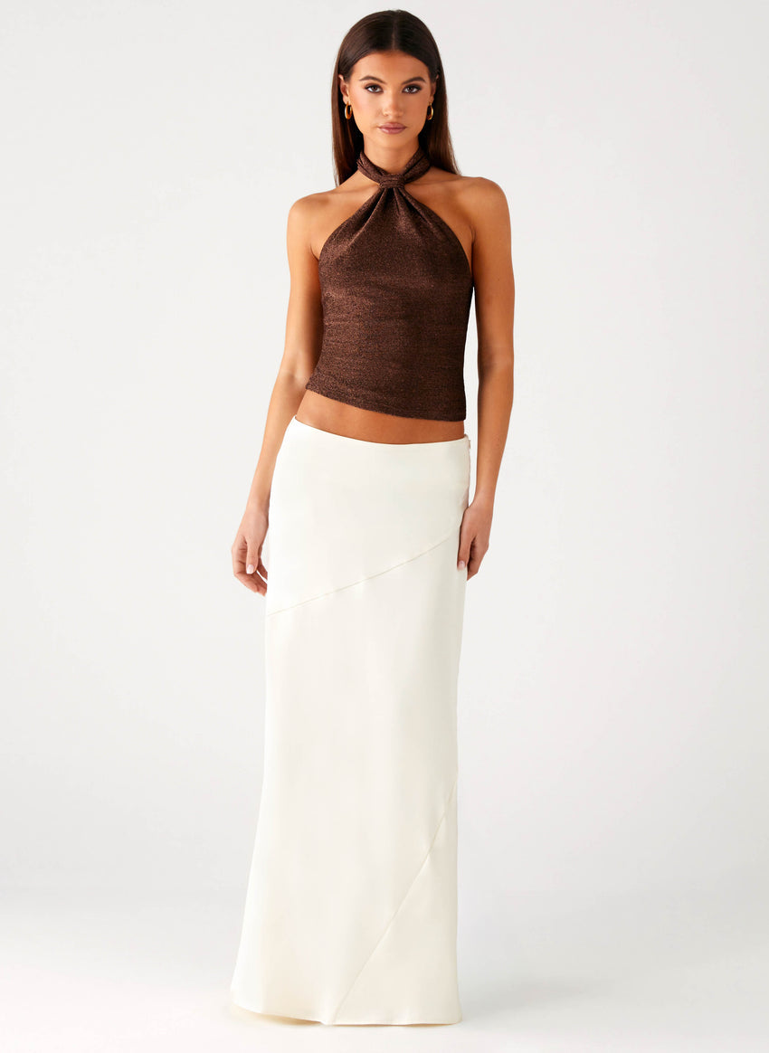 Chandra Maxi Skirt - Ivory