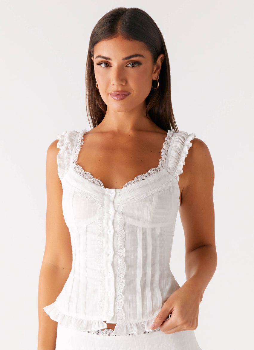 Clearwater Mist Top - White