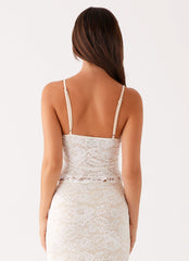 Crystal Clear Lace Top - Ivory