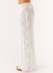 Effortlessly Low Rise Maxi Skirt - Ivory