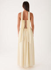 Elianah Scarf Maxi Dress - Yellow