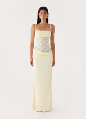 Emesy Lace Maxi Dress - Yellow