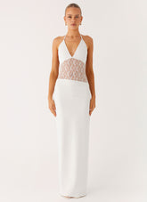 Enchant Lace Maxi Dress - Ivory