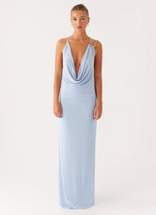 Game Player Maxi Dress - Blue