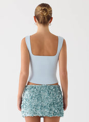 Guessing Games Top - Misty Blue