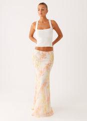 Harlow Chiffon Maxi Skirt - Floral Print