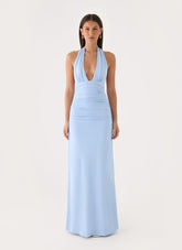 Ilaria Halter Maxi Dress - Powder Blue