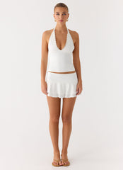 Illuminate Halter Top - White