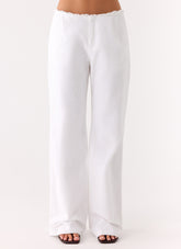 Josephina Linen Pant - White