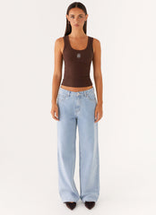 Keanna Low Rise Denim Jeans - Sky