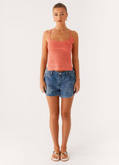 Kia Cross Back Top - Coral