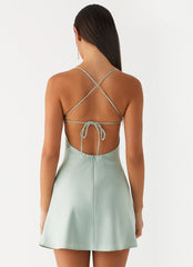 Korren Lace Mini Dress - Sage