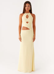 Lanah Cut Out Maxi Dress - Yellow