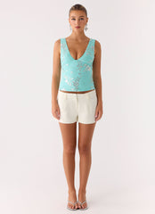 Leone Top - Aqua