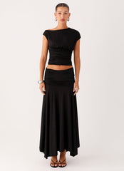 Liana Asymmetrical Top - Black