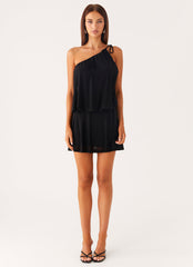 Makes Sense Mini Dress - Black
