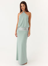 Marcie Halter Maxi Dress - Mint