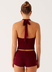 Miffy Crochet Top - Maroon