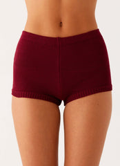 Miffy Mini Shorts - Maroon