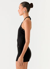 Off The Bass Mini Dress - Black