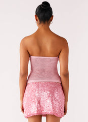 Palila Sequin Mini Skirt - Pink