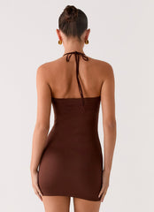 Palm Beach Mini Dress - Chocolate