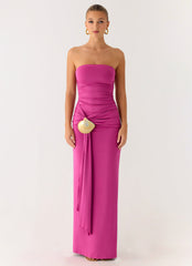 Party After Party Shell Maxi Dress - Fuchsia