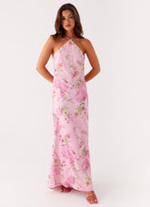 Pascal Maxi Dress - Pink Floral Print