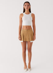 Tegan Cargo Mini Skirt - Tan