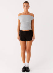 Reva Off Shoulder Top - Grey