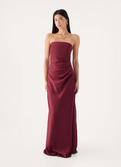 Rinari Strapless Maxi Dress - Maroon