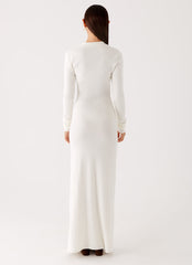 Sabetha Knit Maxi Dress - White