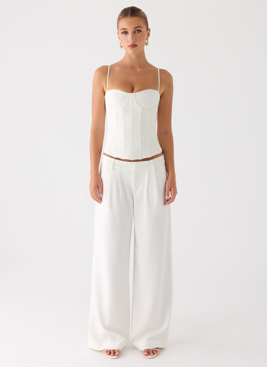 Samuel Low Rise Suiting Pants - White