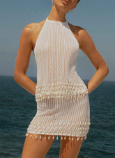Scorpio Crochet Mini Skirt - Ivory