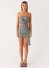 Seren Mini Dress - Cedar Check