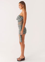 Seren Mini Dress - Cedar Check