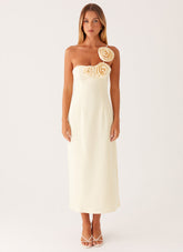 Sweetpea Midi Dress - Yellow