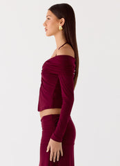 Thorness Long Sleeve Top - Plum