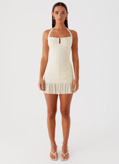 Toni Halter Mini Dress - Lemon