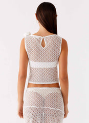 Velli Crochet Top - White