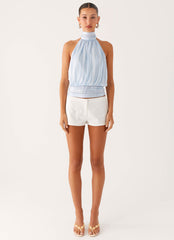 Willow Chiffon Top - Blue